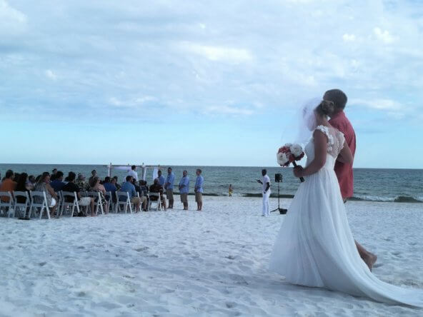 image of a beach wedding