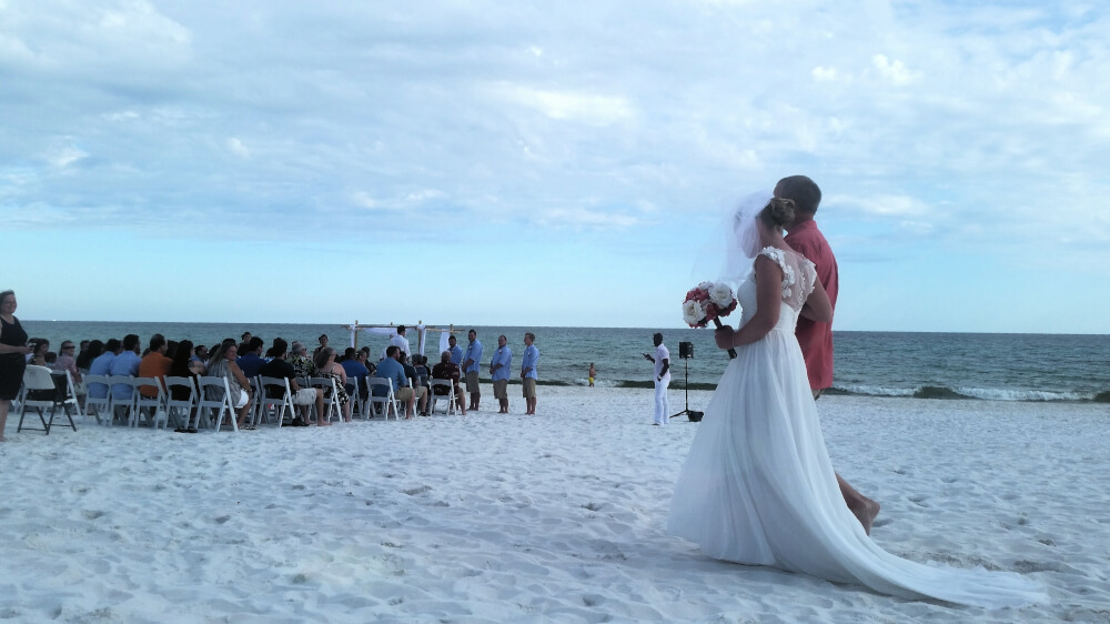 image of a beach wedding