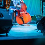 image double bass on stage