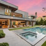 image of backyard of modern house