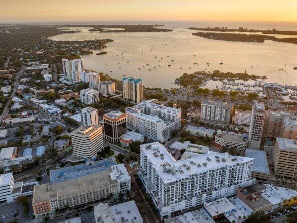 arial view of sarasota