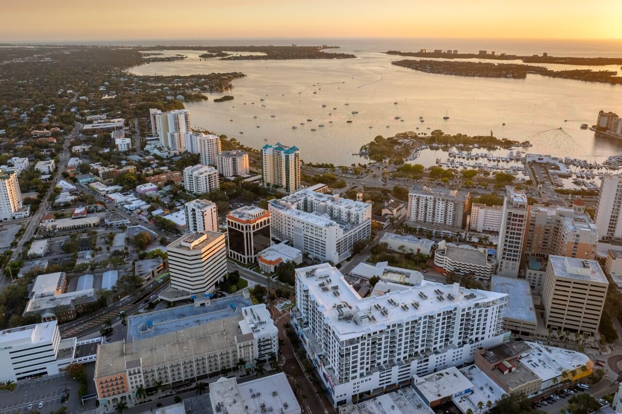 arial view of sarasota