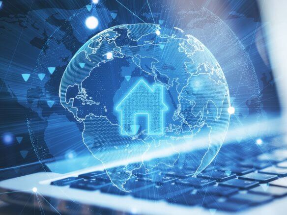 image of globe house technology