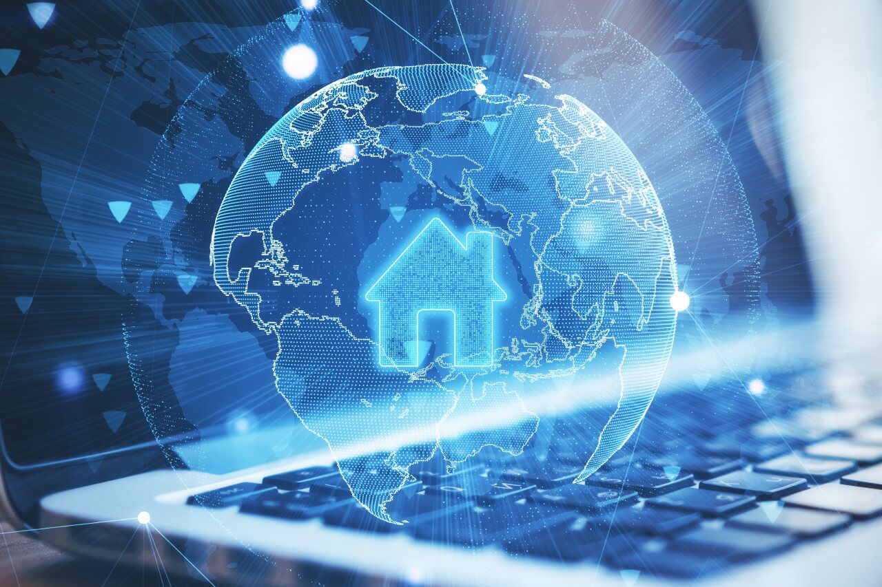 image of globe house technology